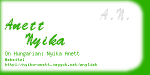 anett nyika business card